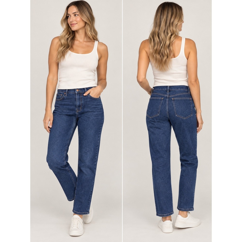 Madewell Stovepipe Jeans Womens 31 Blue Mid-Rise Straight Leg DM6237